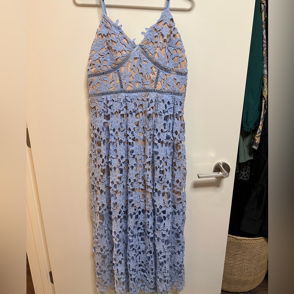 Blue lace dress - perfect for a summer wedding!